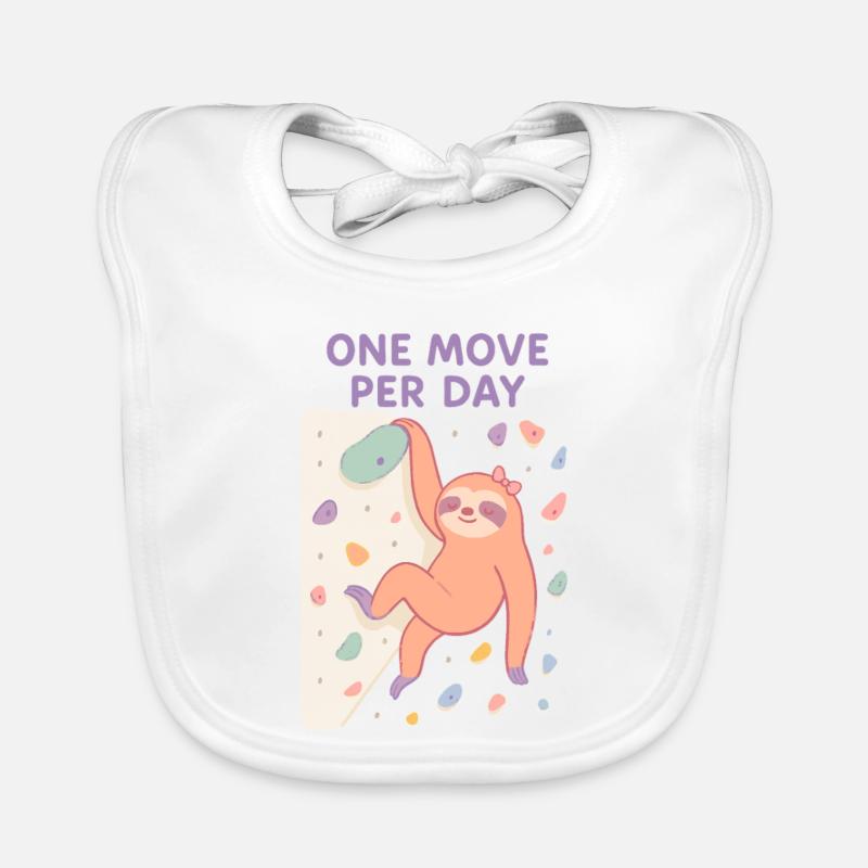 Faultier Bouldern: One Move Per Day Design Baby Bio-Lätzchen