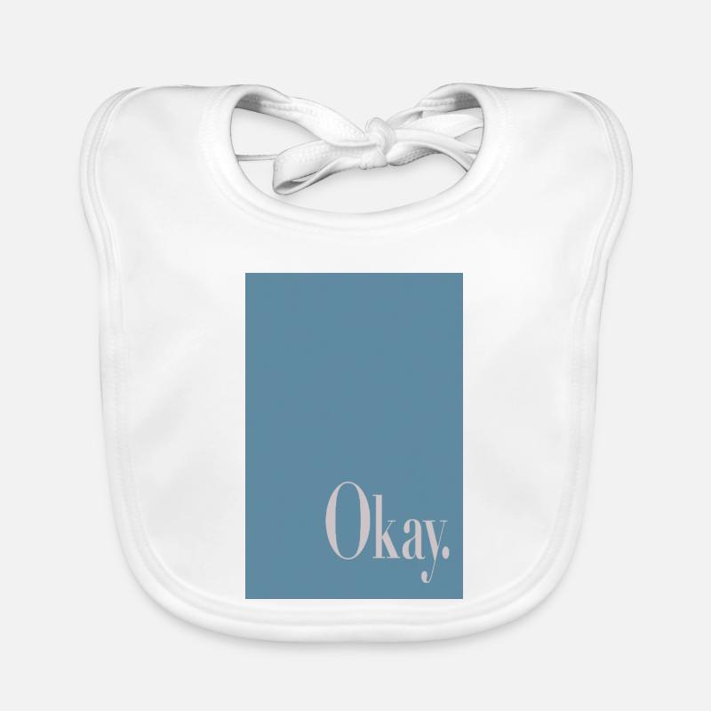 Affiche typographique D’accord. Bavoir bio Bébé