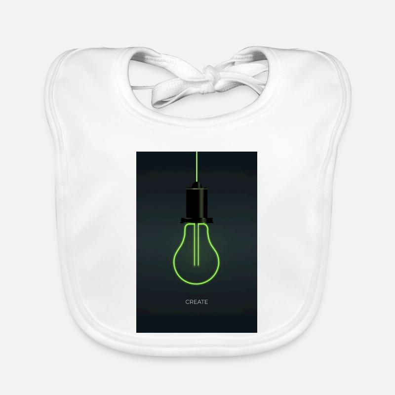 Create – Ampoule néon pour esprits créatifs Bavoir bio Bébé