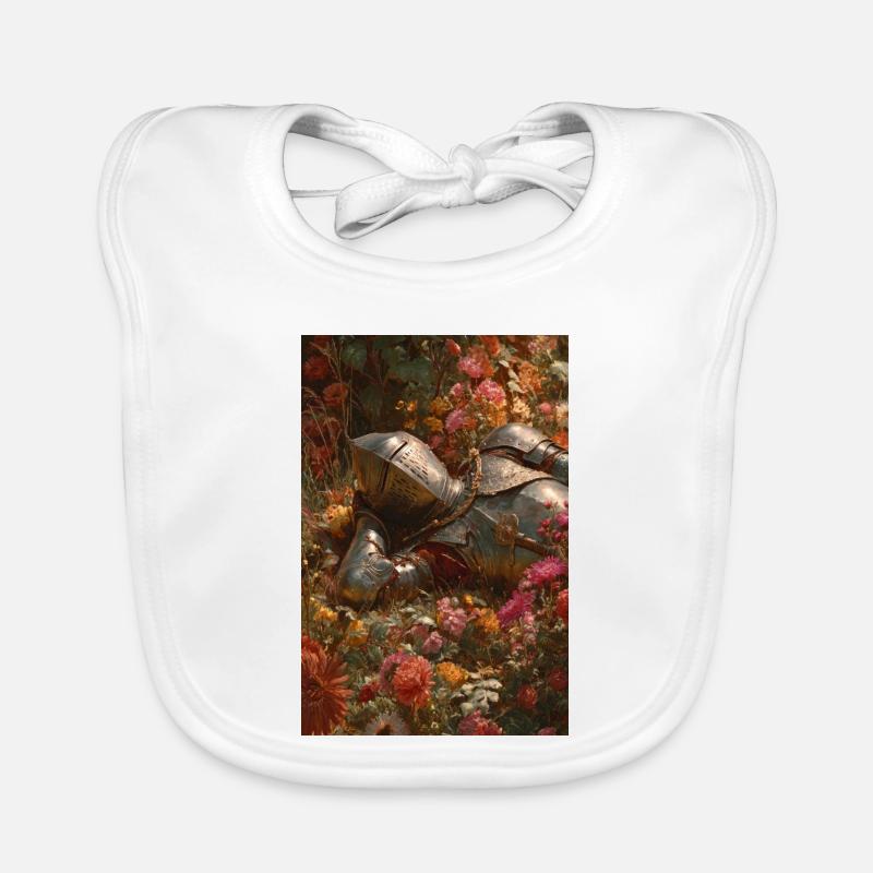 Floral Knight in Bloom Organic Baby Bibs