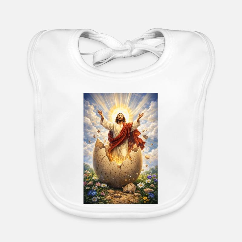 Auferstehung aus Eierbruch Baby Bio-Lätzchen