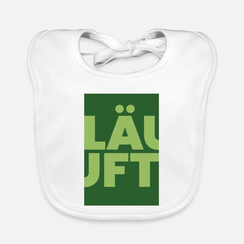 Course - Vert majuscule faute de frappe vert foncé Bavoir bio Bébé