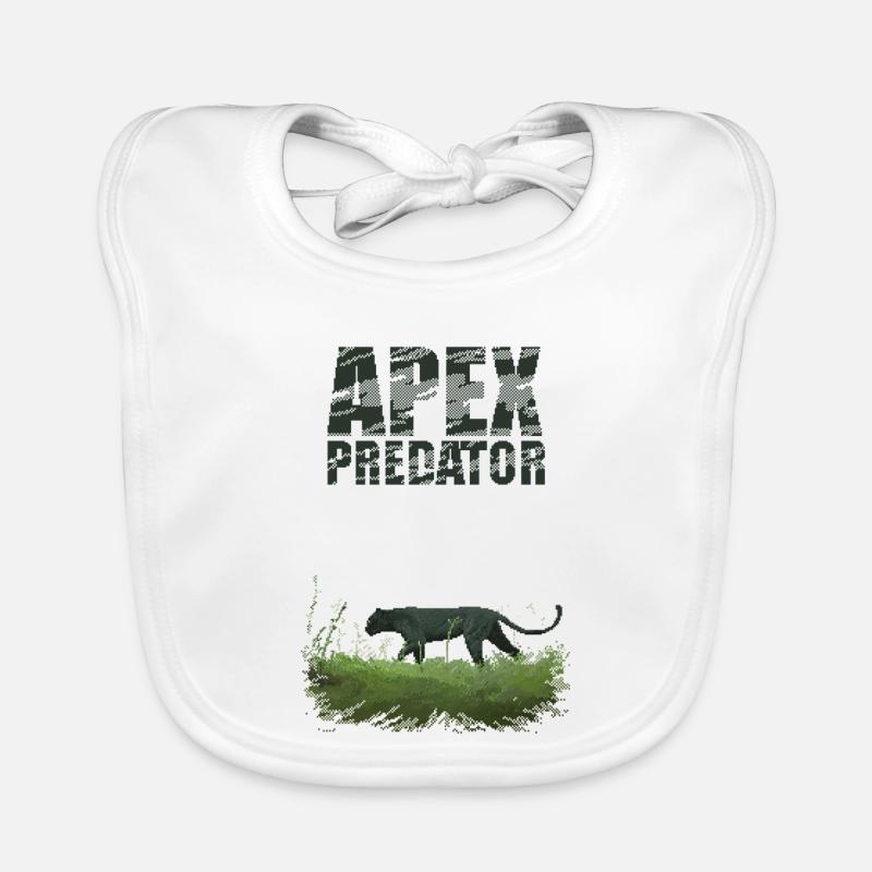 Retro Pixel Art Apex Predator Baby Bio-Lätzchen