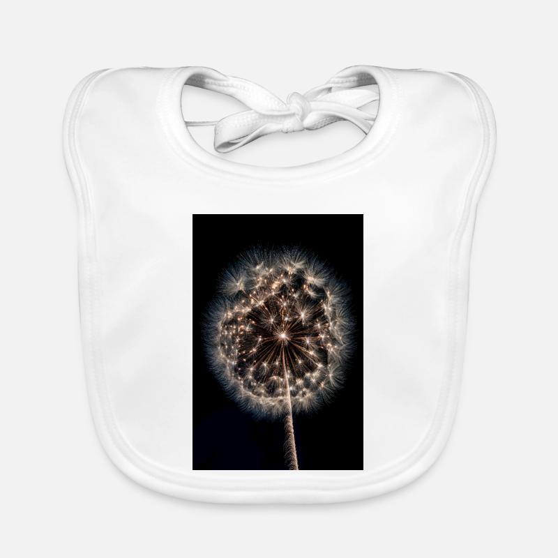 Luminous Dandelion Firework Organic Baby Bibs