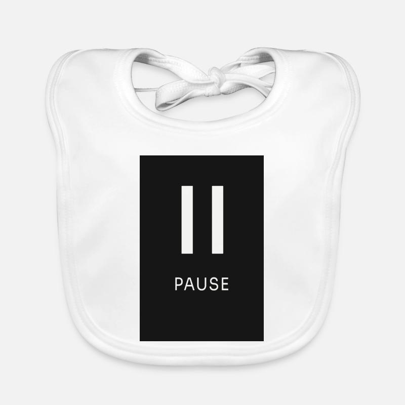 Pause Zeichen Minimal Schwarz Baby Bio-Lätzchen