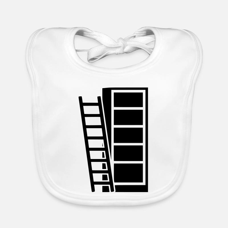 Bookshelf Head Library Organic Baby Bibs