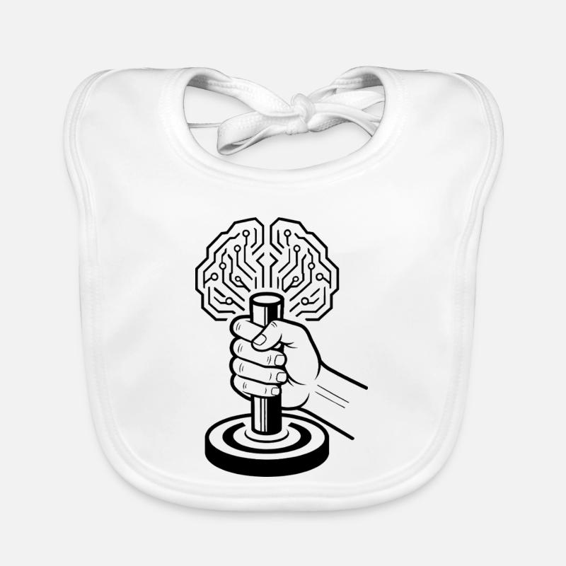 Intelligence artificielle cyborg du cerveau numérique Bavoir bio Bébé