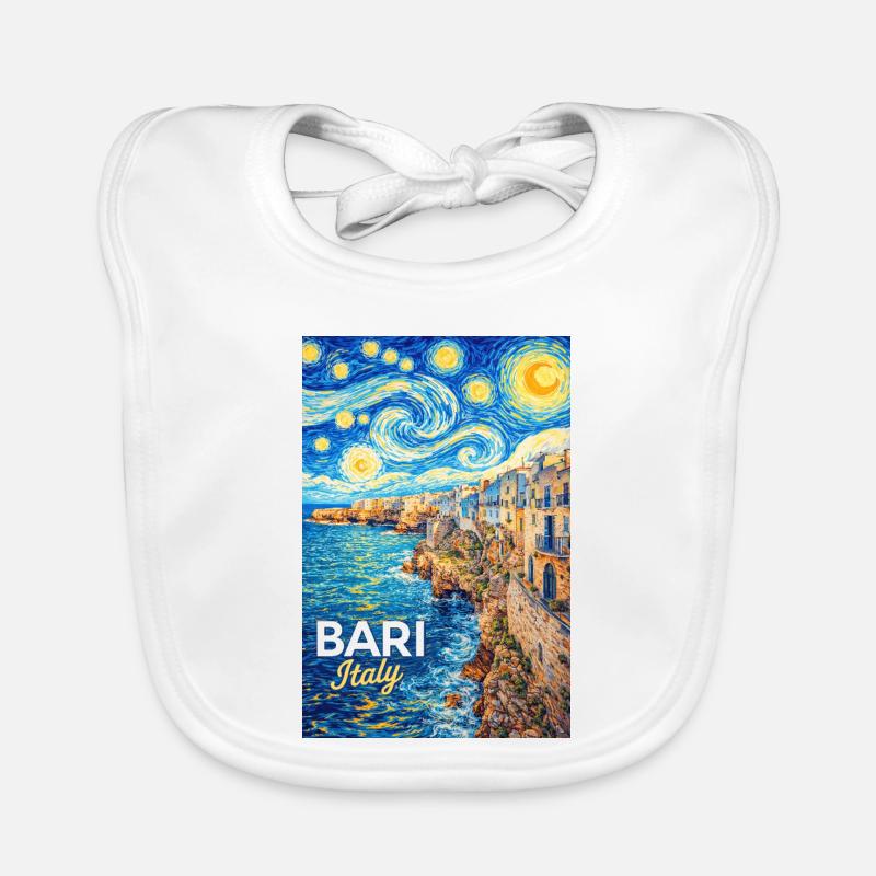 Bari, Italy. Organic Baby Bibs