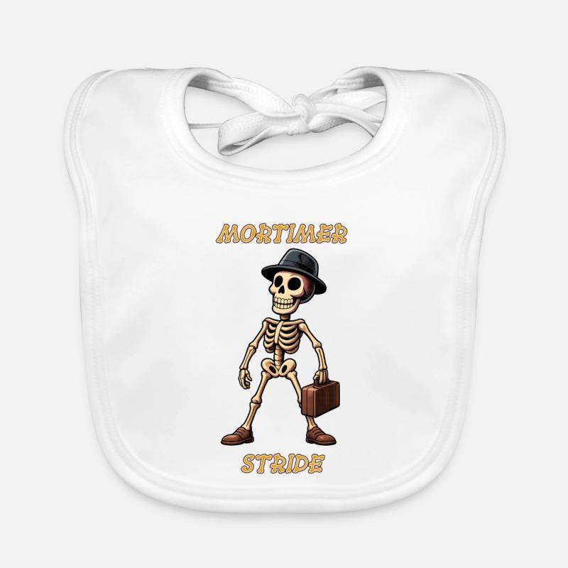 Mortimer Stride Skelett  Internet Animation Star Baby Bio-Lätzchen