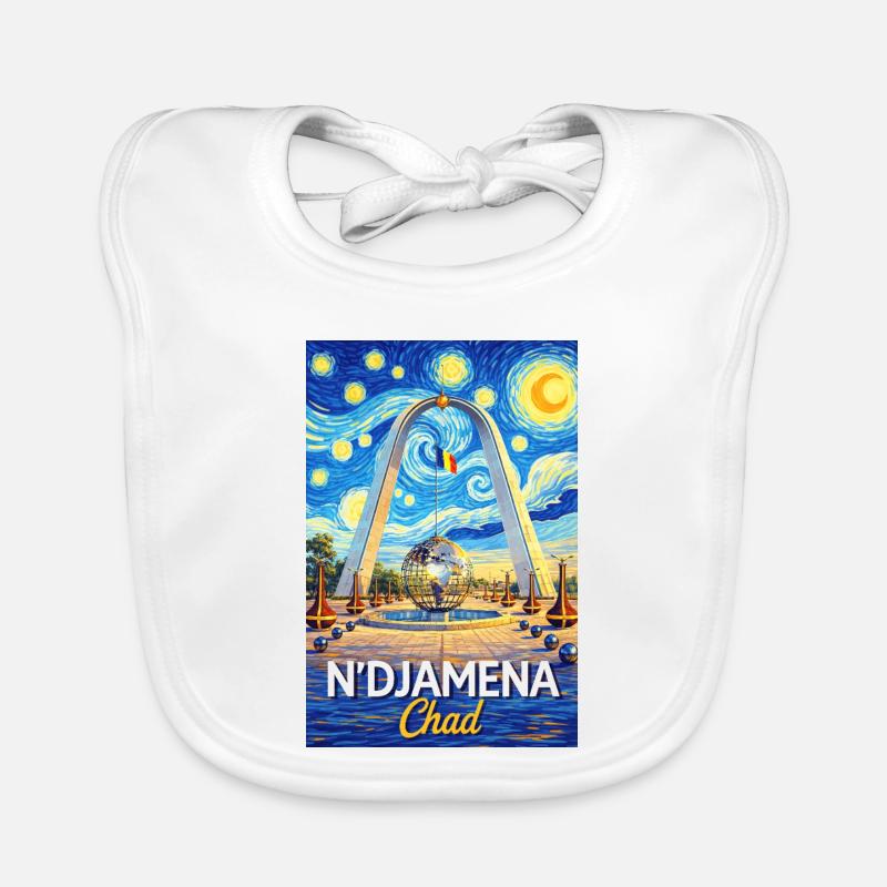 N-Djamena Chad Starry Night Baby Bio-Lätzchen