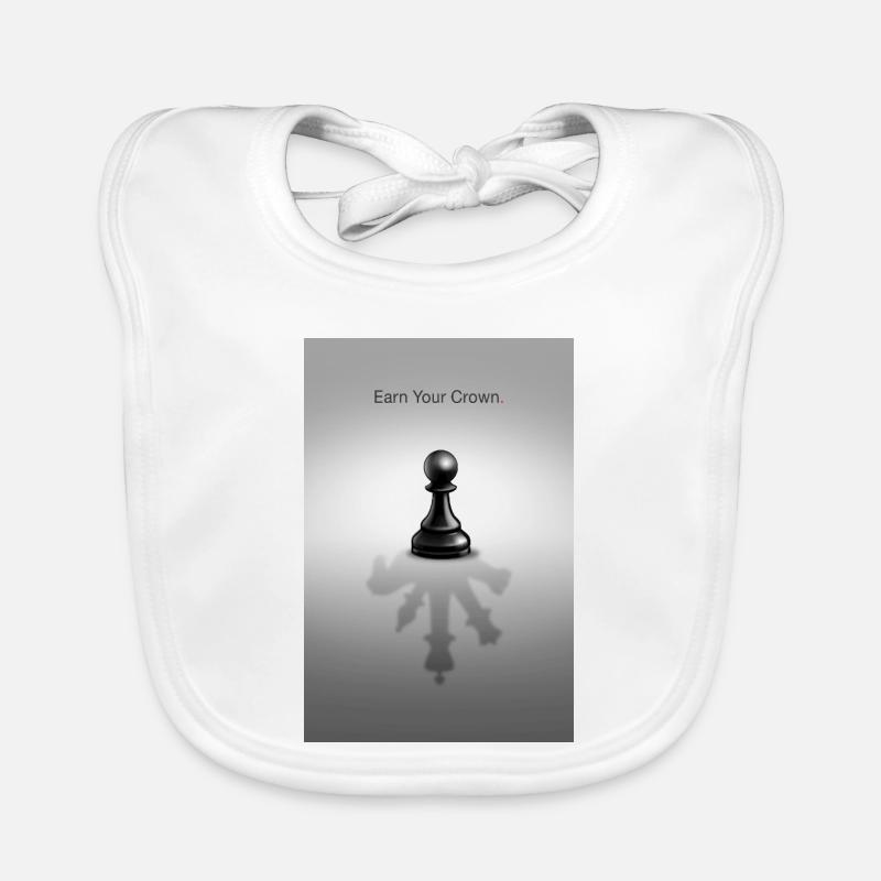 Earn Your Crown Minimal Mindset Design Organic Baby Bibs