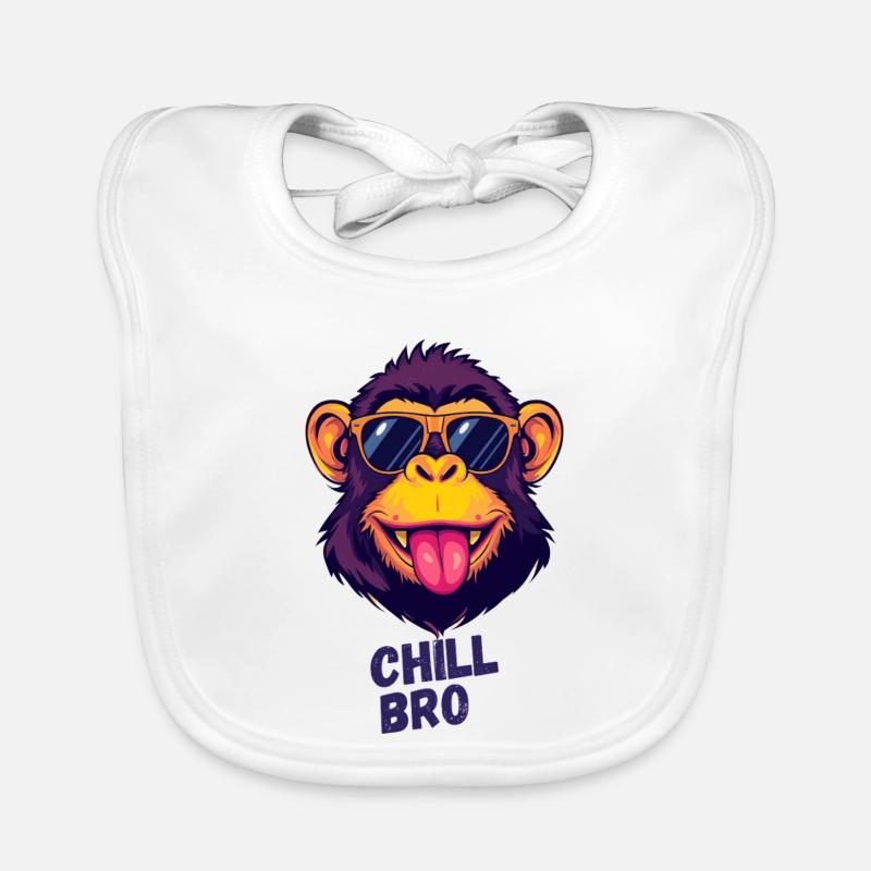 Chill Bro Monkey Organic Baby Bibs