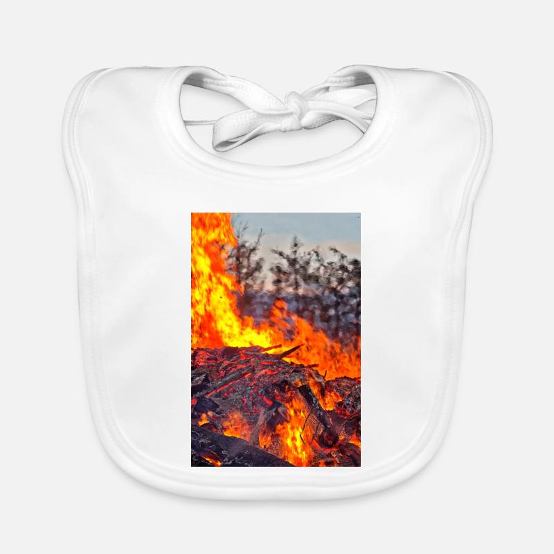 Fire & Flame Easter Fire Poster Organic Baby Bibs