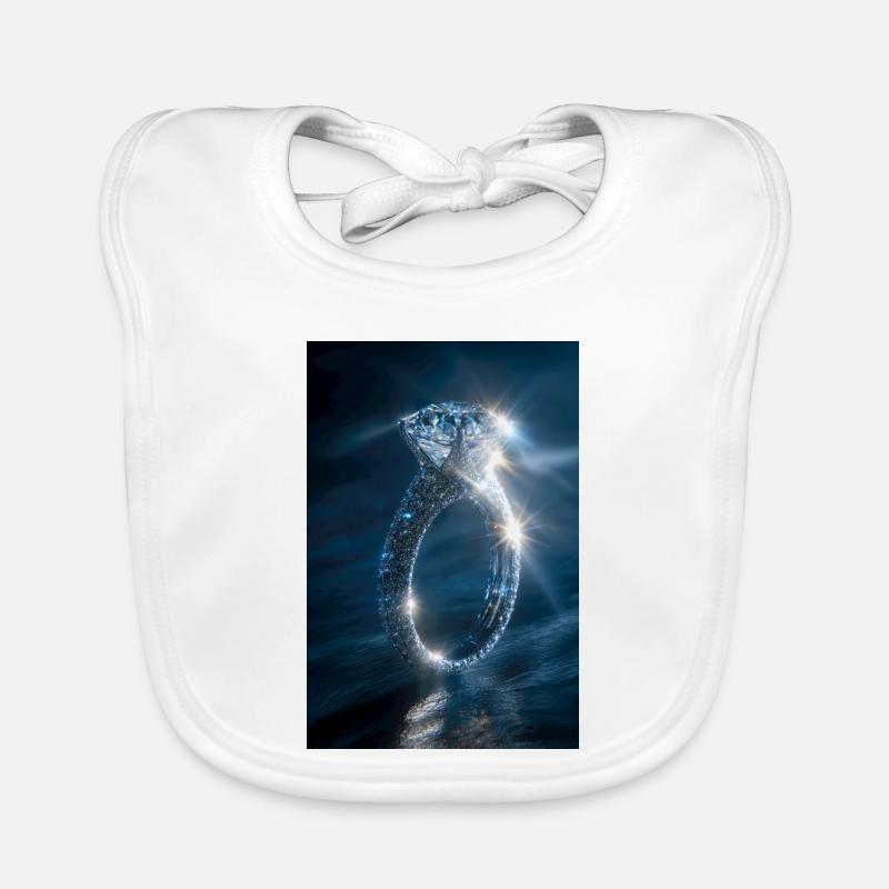 Diamond Ring Gleam Organic Baby Bibs