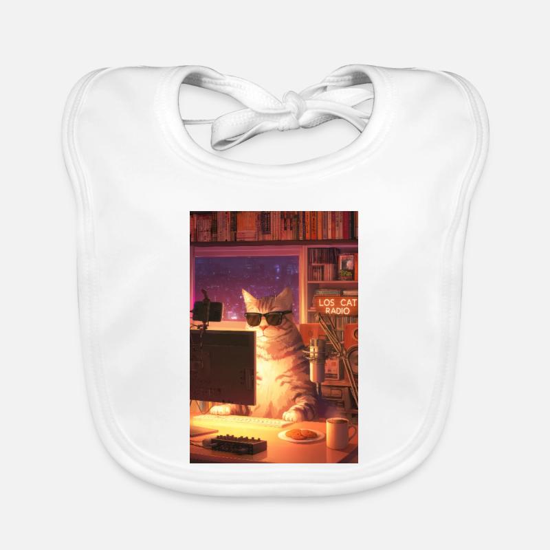 Cat Stream Neon Studio Bavoir bio Bébé