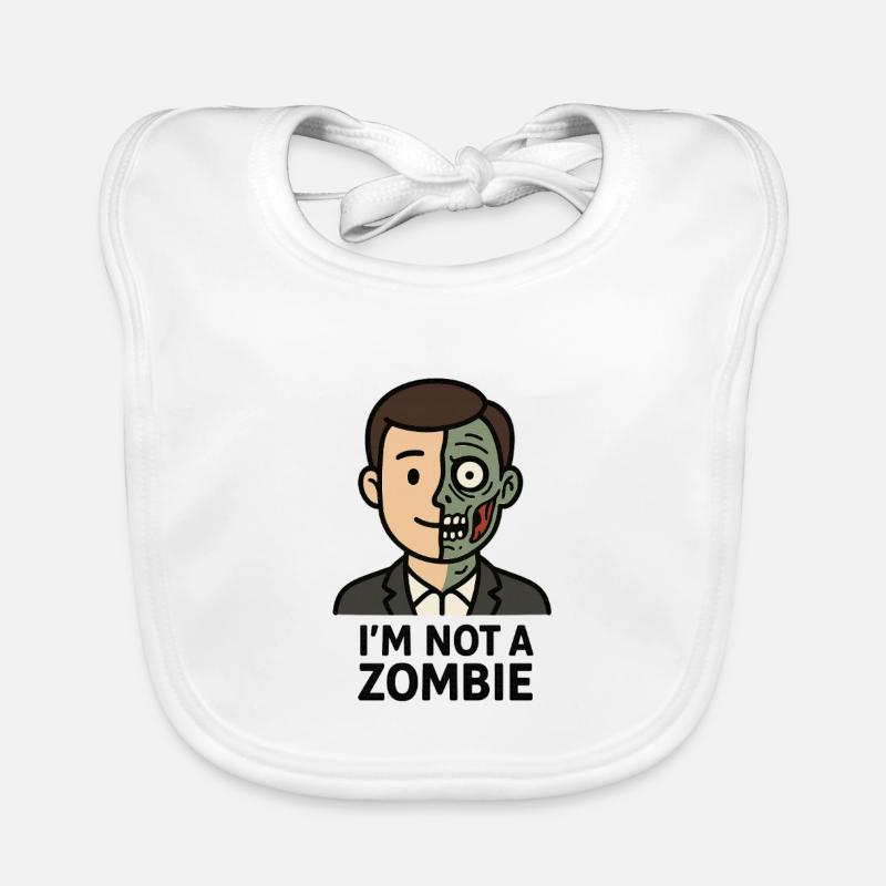 Halb Mensch Halb Zombie Baby Bio-Lätzchen
