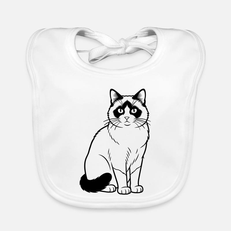 Snowshoe Cat Organic Baby Bibs