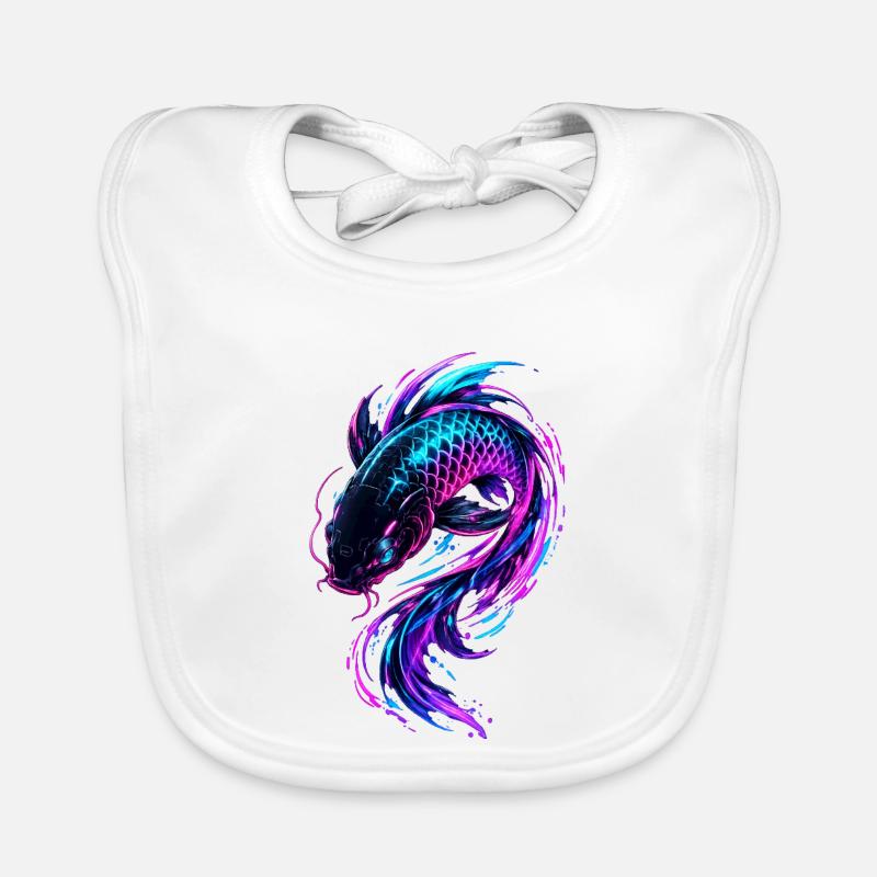 Flux de Koi Néon Bavoir bio Bébé