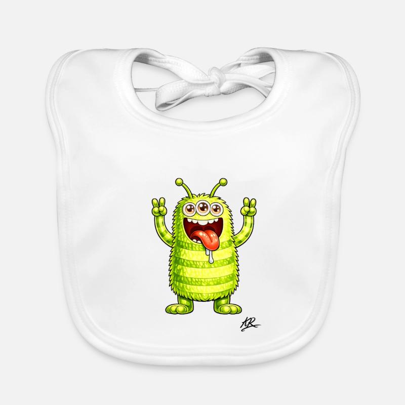Monster-Neon-Borsten-Datei Baby Bio-Lätzchen