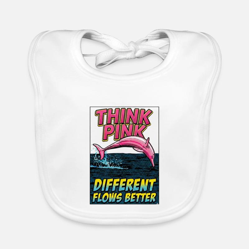 Think Pink Dolphin: Fließt besser Baby Bio-Lätzchen