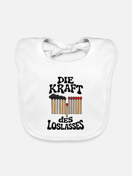 Die Kraft des Loslassens – Motivation & Mut - Baby Bio-Lätzchen - Weiß