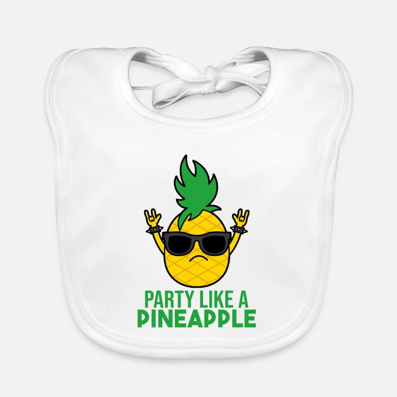 FÊTE COMME UN ANANAS - Bavoir bio Bébé - blanc