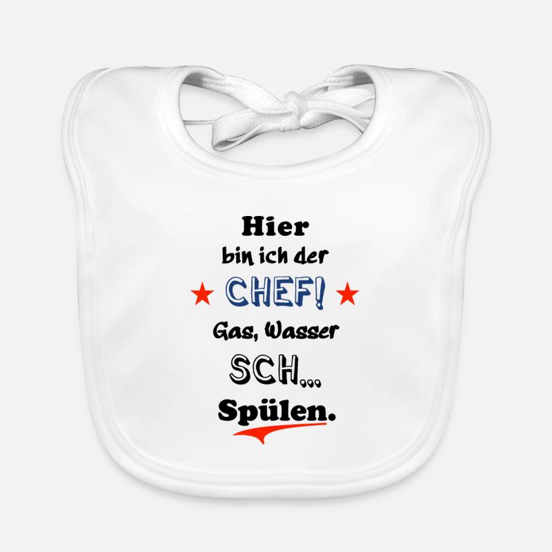 hier bin ich der chef Baby Bio-Lätzchen