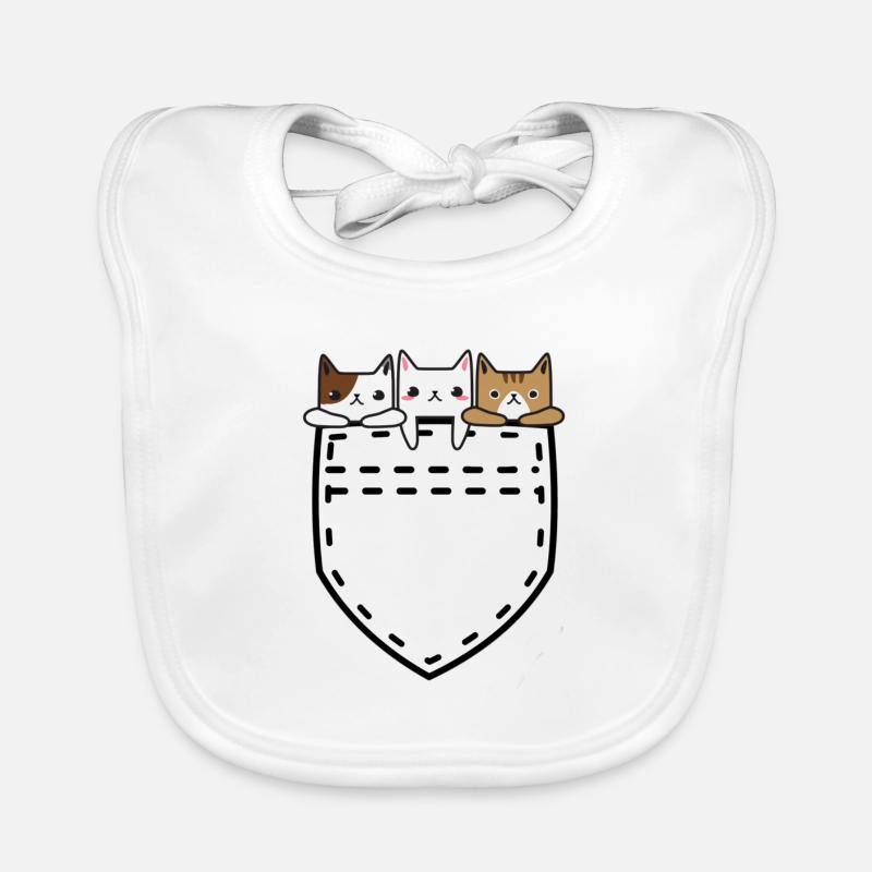 Katzen in einer Tasche Baby Bio-Lätzchen