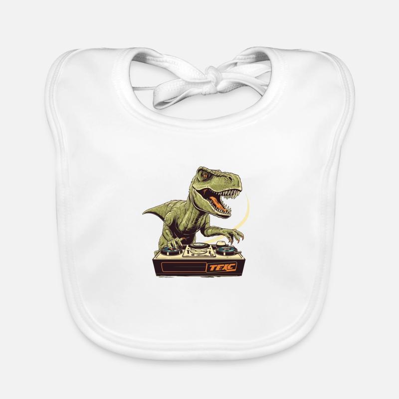 Cool T-Rex DJ avec table de mixage et station de boucle Bavoir bio Bébé