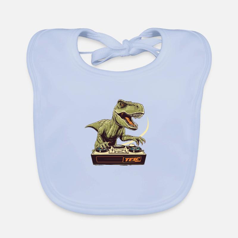 Cool T-Rex DJ avec table de mixage et station de boucle Bavoir bio Bébé
