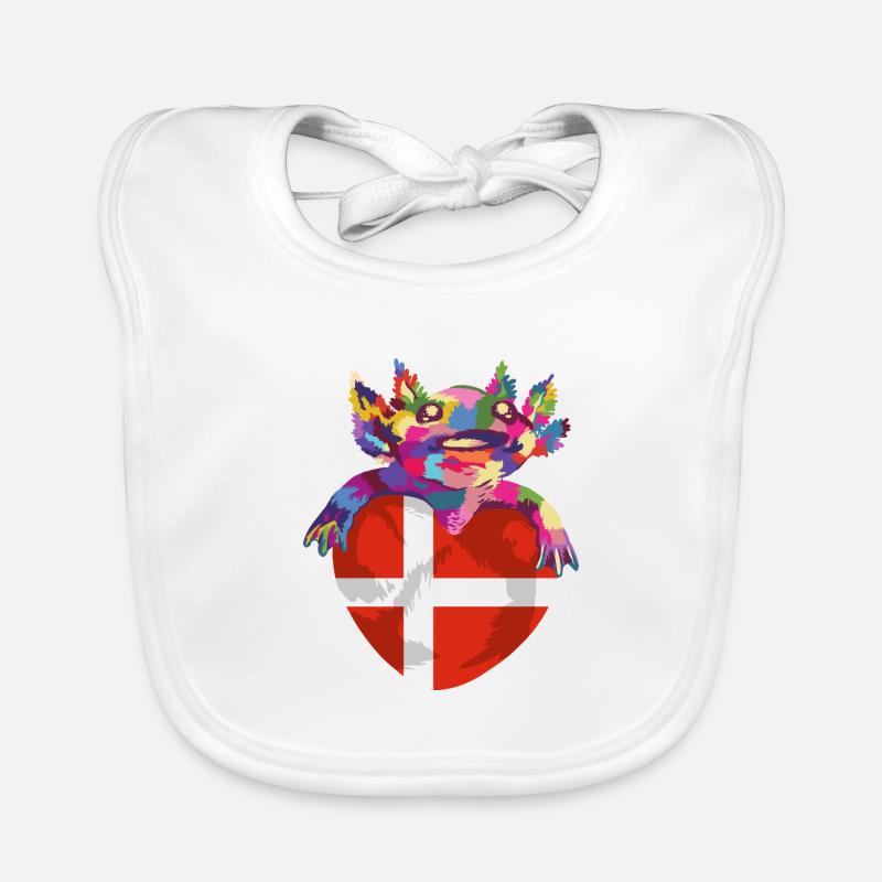 Danemark Drapeau Scandinavie Drapeau danois Voyage Bavoir bio Bébé
