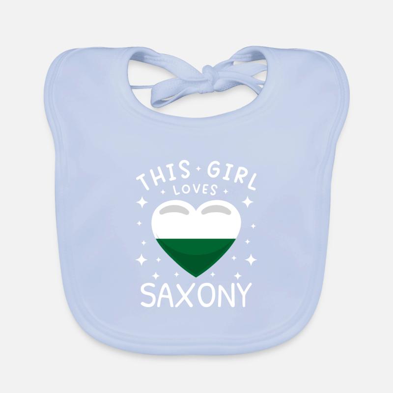 Drapeau de Saxe Drapeau saxon Ossi Holiday SN Bavoir bio Bébé