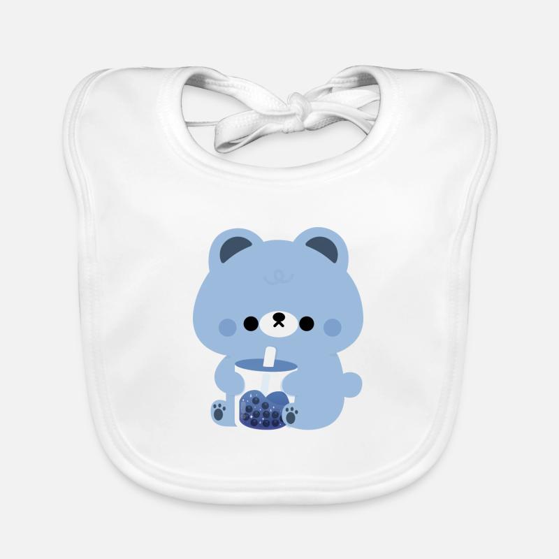 Blue Boba Bear Organic Baby Bibs