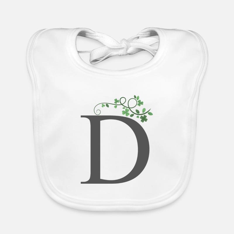 D with shamrocks Organic Baby Bibs