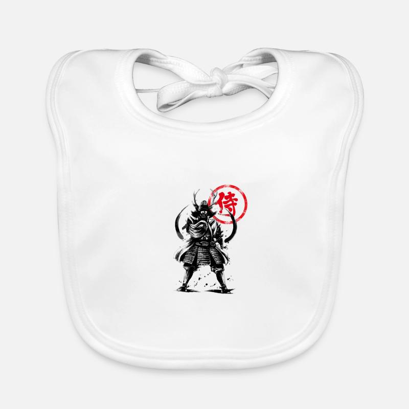 Samurai Japanese art Organic Baby Bibs