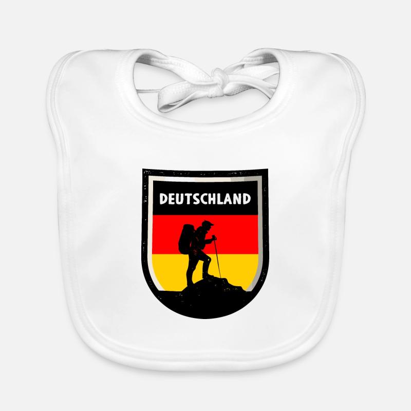 Drapeau de l’Allemagne Drapeau allemand Utilisé Look Homeland - Bavoir bio Bébé - blanc