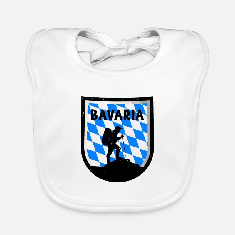 Drapeau de Bavière utilisé Look drapeau bavarois Vintage Bavoir bio Bébé