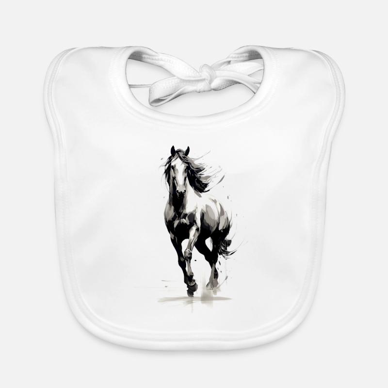 Galloping horse Organic Baby Bibs
