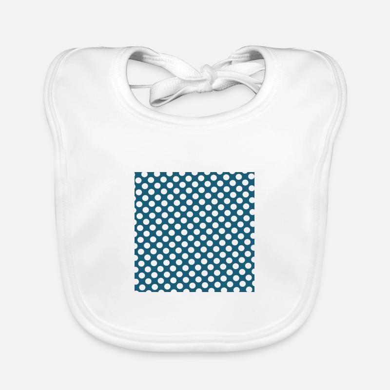 Polka dot blue background dot pattern blue white Organic Baby Bibs