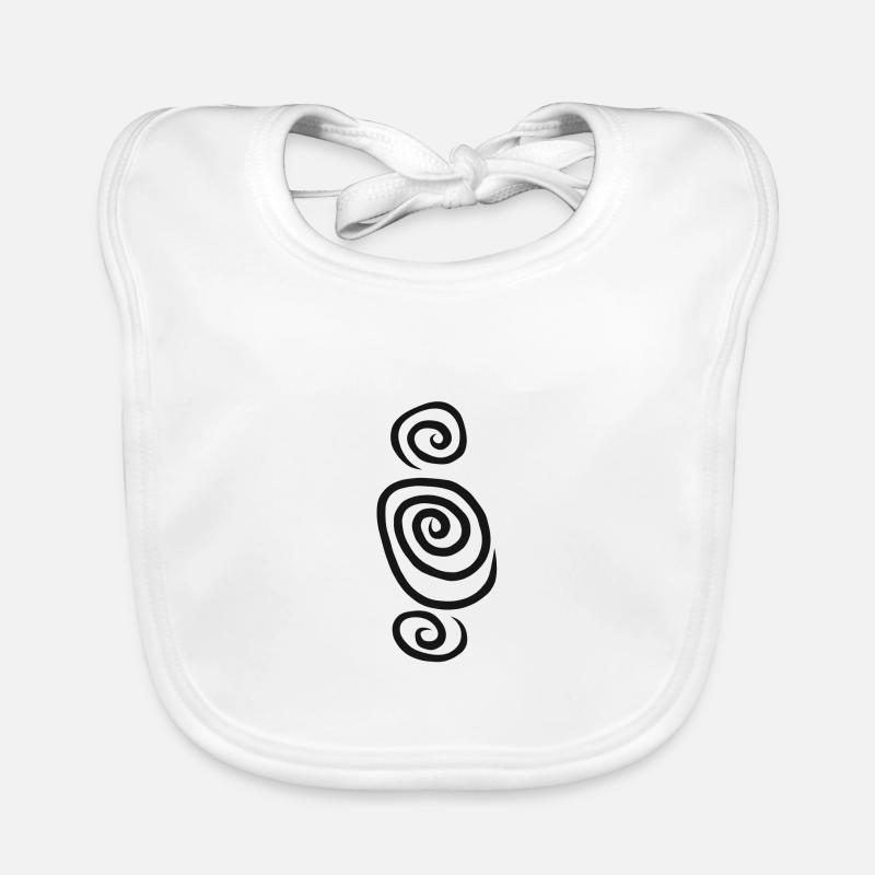 Spiral abstract spirals constellation Organic Baby Bibs