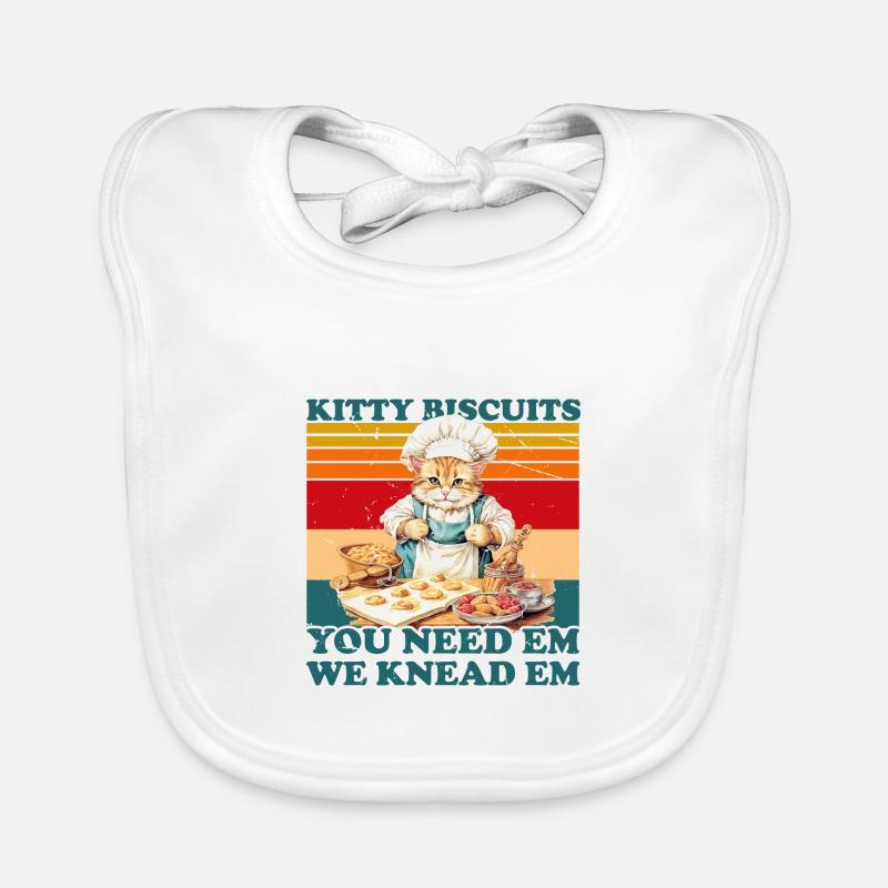 Kitty Biscuits Katze Kater Kekse Bäcker Backen Baby Bio-Lätzchen