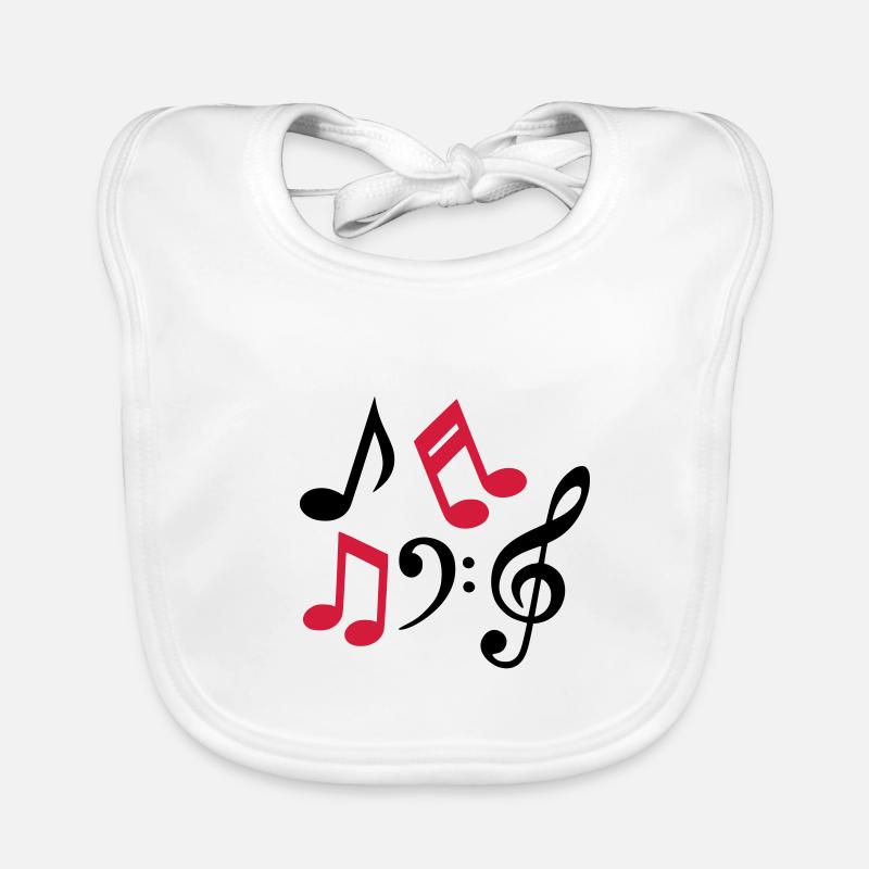 Notes de musique notes musique clef Bavoir bio Bébé
