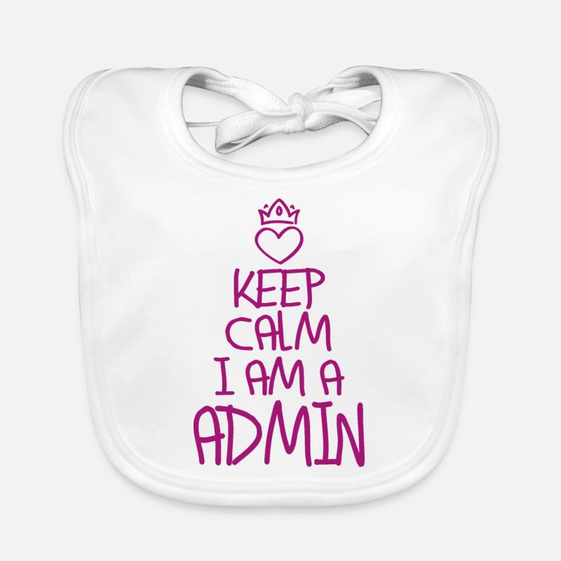 Keep Calm Admin cool Admin Geschenk Baby Bio-Lätzchen