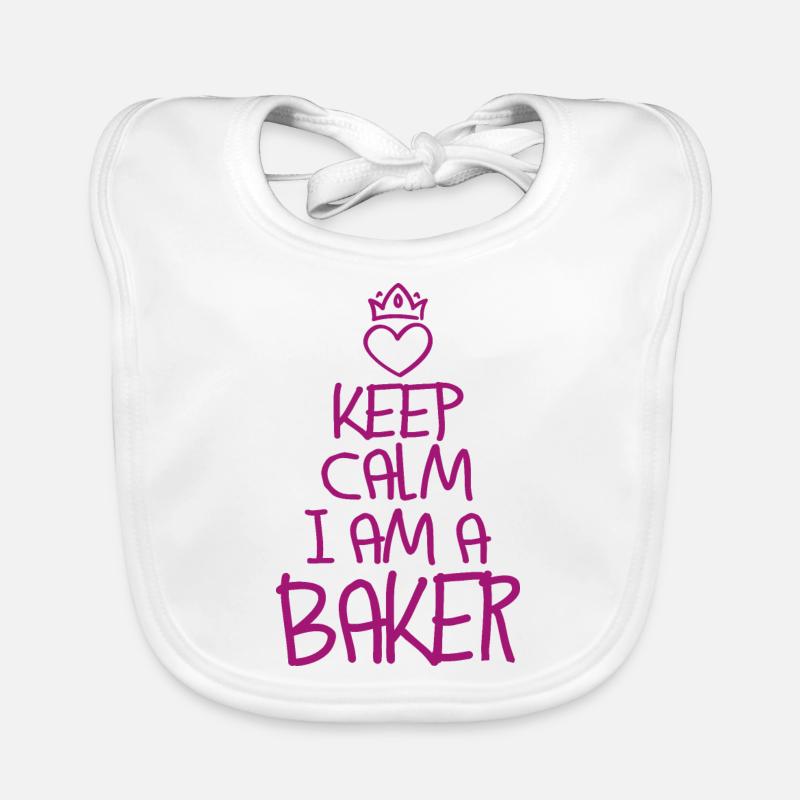Keep Calm Baker Cool Baker Cadeau Bavoir bio Bébé