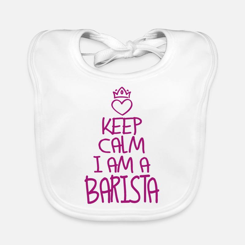 Keep Calm Barista cool Barista Geschenk Baby Bio-Lätzchen