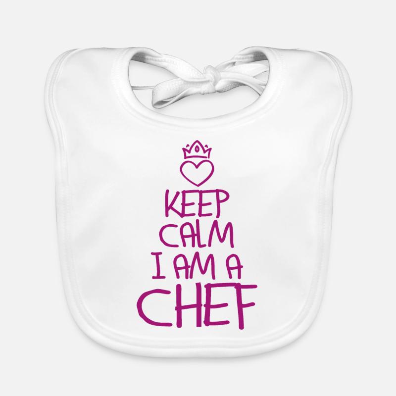 Keep Calm Chefkoch cool Chefkoch Geschenk Baby Bio-Lätzchen
