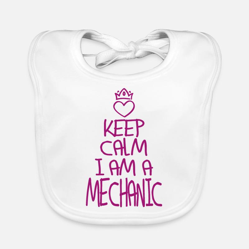Keep Calm Mechaniker cool Mechaniker Geschenk Baby Bio-Lätzchen