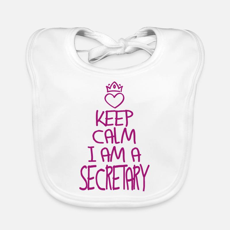 Keep Calm Sekretär cool Sekretär Geschenk Baby Bio-Lätzchen