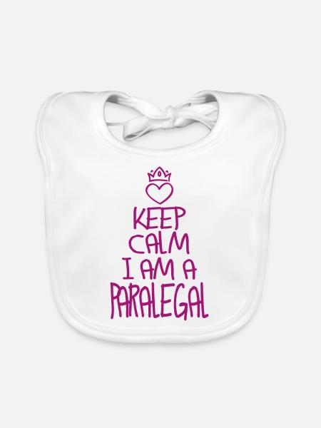 Keep Calm Rechtsanwaltsfachangestellte cool - Baby Bio-Lätzchen - Weiß - Vorne