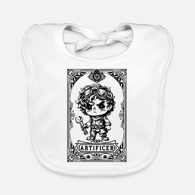 Artificer RPG Tarot Card Chibi Bavoir bio Bébé
